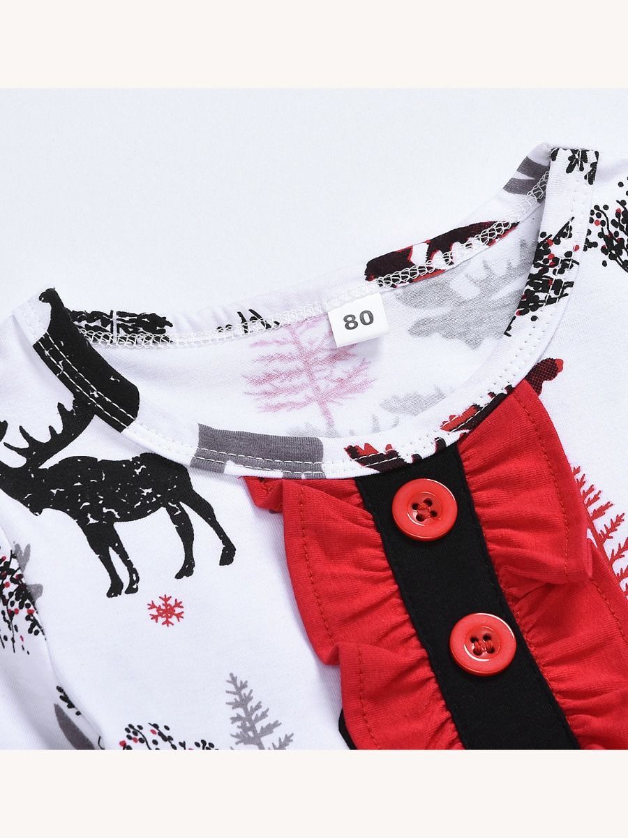 Toddler Girl Christmas Reindeer Dress - dianjiang-