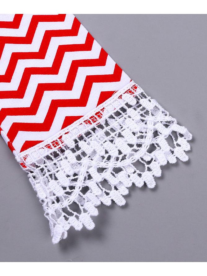 Toddler Girl Lace Santa Applique Frilled Dress - dianjiang-