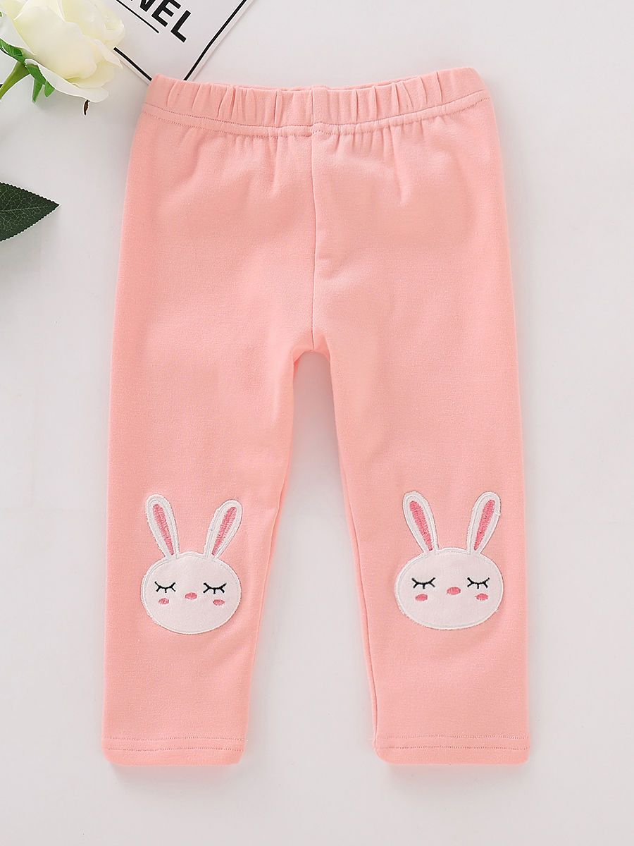 Adorable Toddler Girls Bunny Pink Render Trousers - dianjiang-