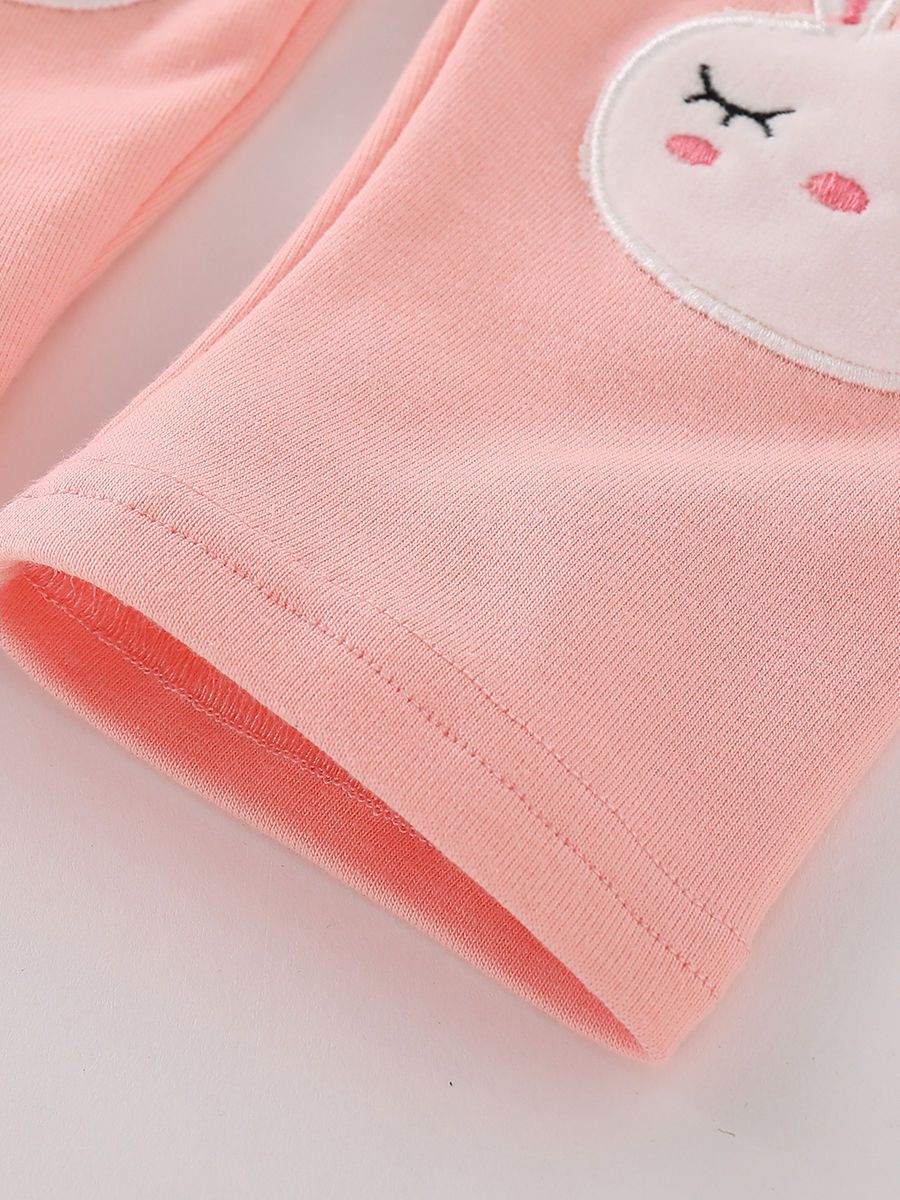 Adorable Toddler Girls Bunny Pink Render Trousers - dianjiang-