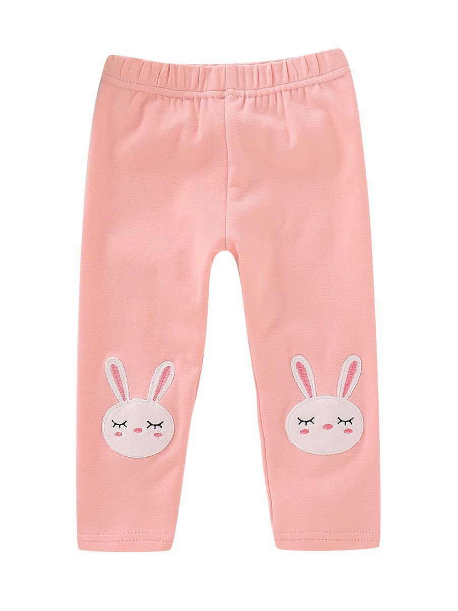 Adorable Toddler Girls Bunny Pink Render Trousers - dianjiang-