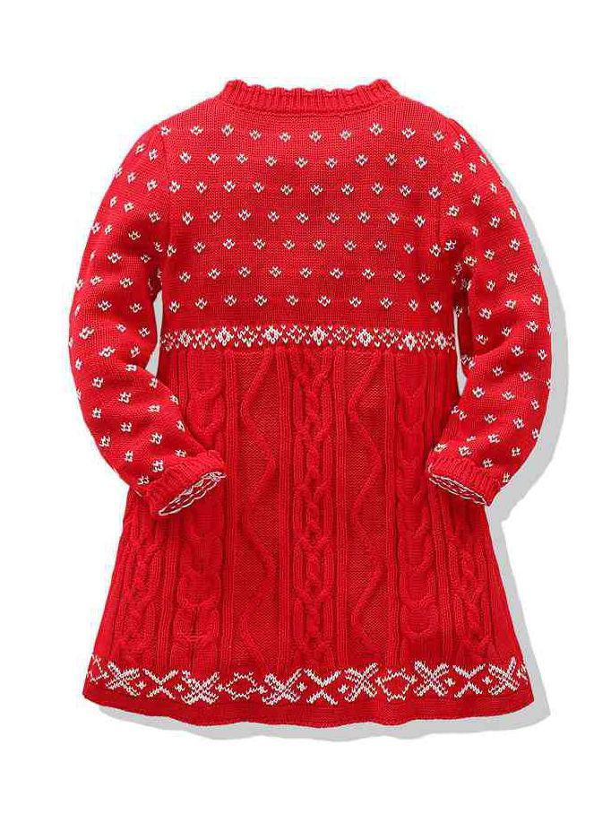 Toddler Girls Xmas Tree Deer Knitted Dress - dianjiang-