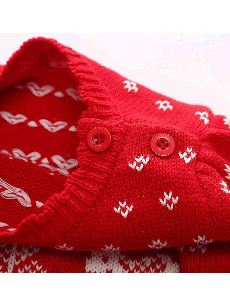 Toddler Girls Xmas Tree Deer Knitted Dress - dianjiang-