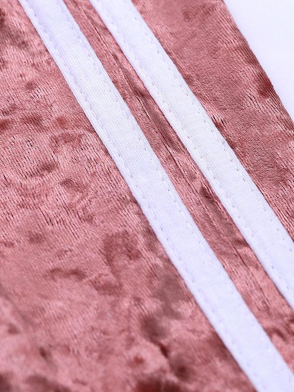 4 Colors Indoor Toddler Kids Baby Spring Striped 2-piece Velvet Clothes Set Jumper and Pants - dianjiang-