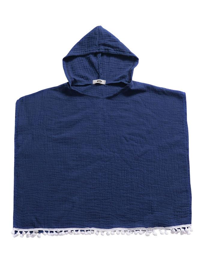 Toddler Kids Baby Summer Beach Wear Hooded Trimmed Poncho - dianjiang-