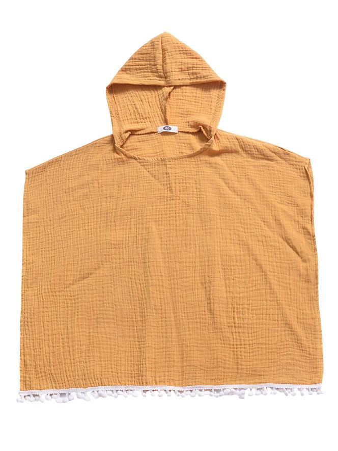 Toddler Kids Baby Summer Beach Wear Hooded Trimmed Poncho - dianjiang-