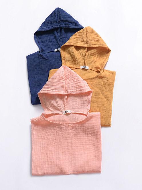 Toddler Kids Baby Summer Beach Wear Hooded Trimmed Poncho - dianjiang-