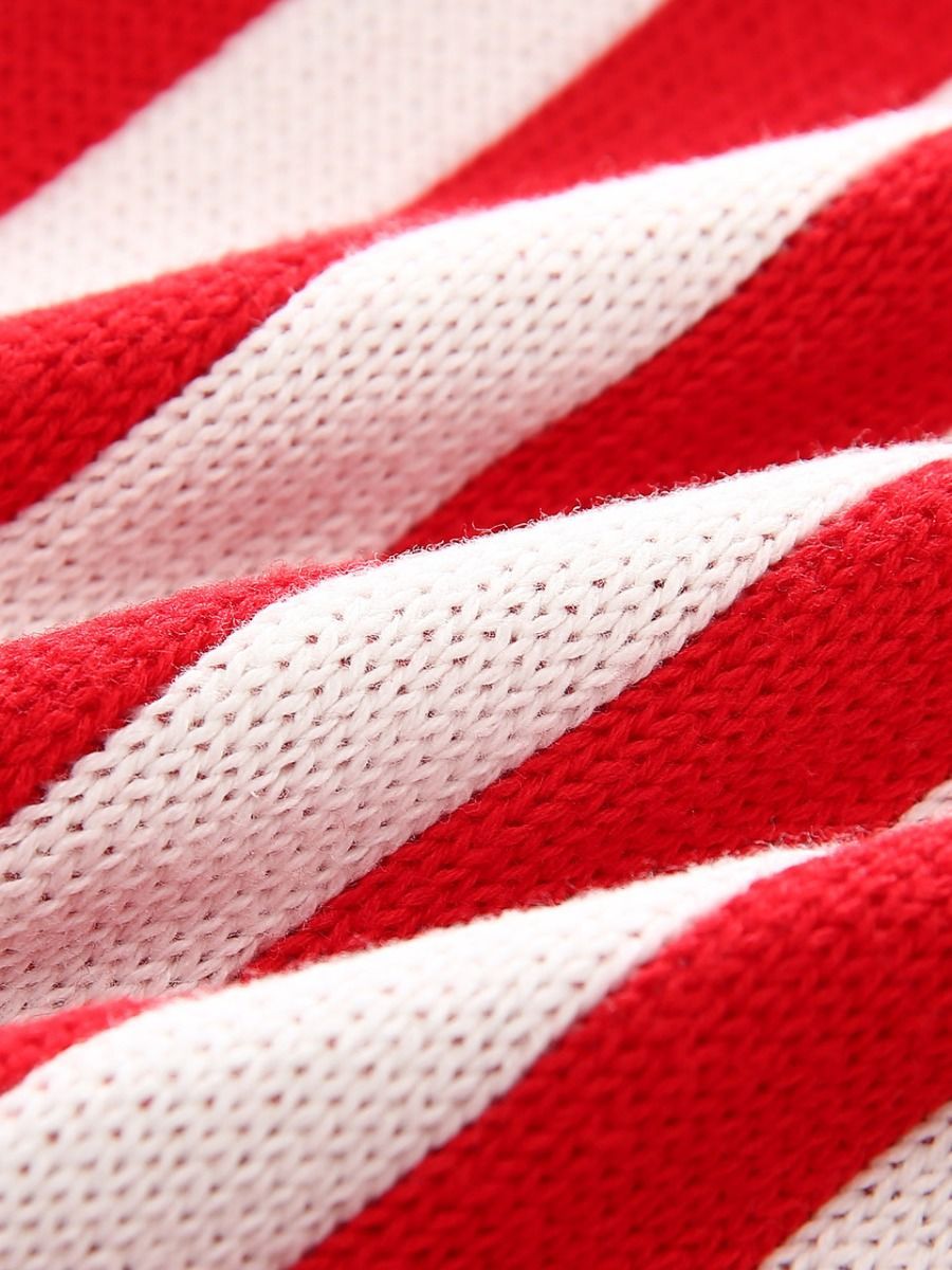 Toddler Kids Unisex Santa Crochet Sweater Red/Green - dianjiang-