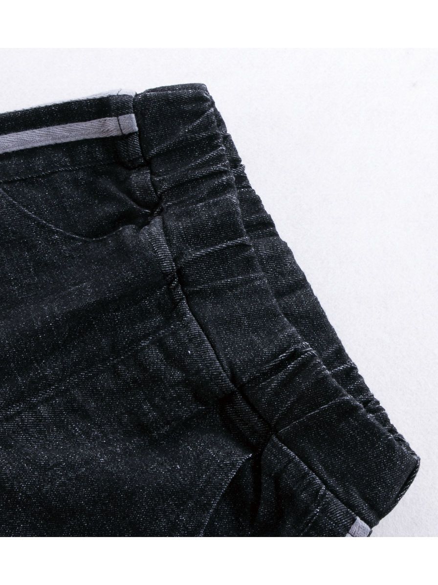 Stylish Toddler Little Boy White Striped Black Jeans - dianjiang-