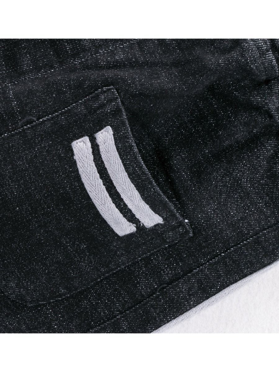 Stylish Toddler Little Boy White Striped Black Jeans - dianjiang-