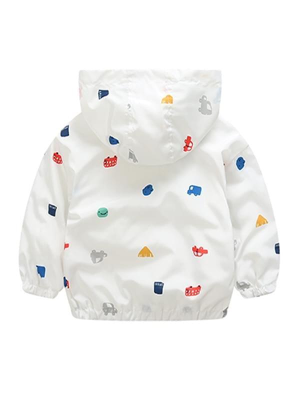 Toddlers Boys Cartoon Cars Hooded Coat - dianjiang-