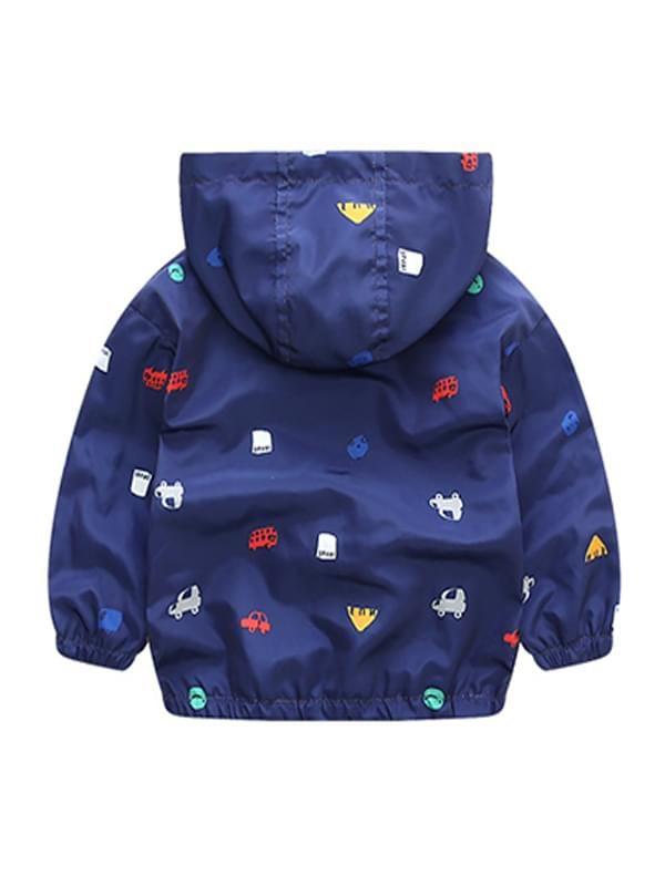 Toddlers Boys Cartoon Cars Hooded Coat - dianjiang-