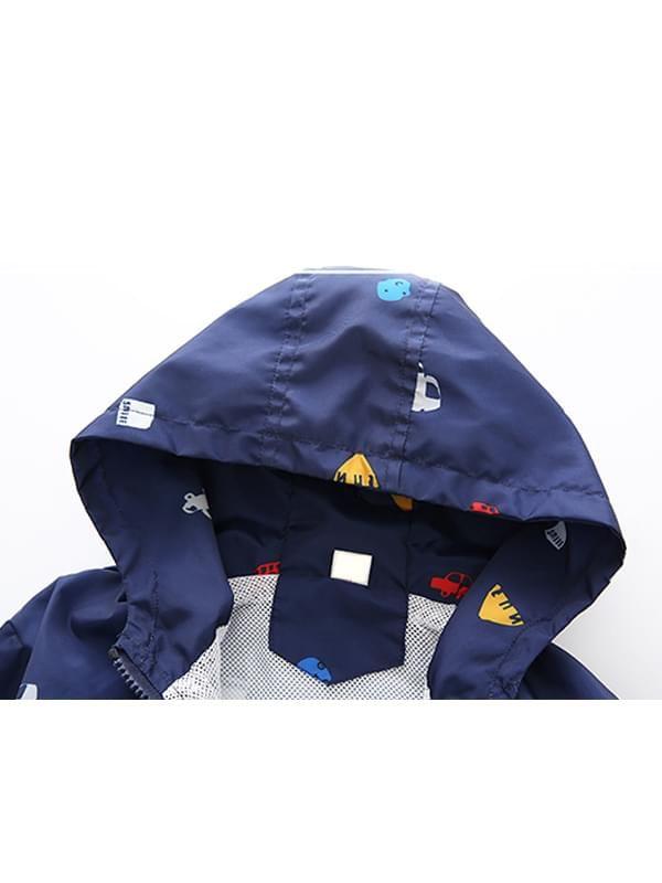 Toddlers Boys Cartoon Cars Hooded Coat - dianjiang-