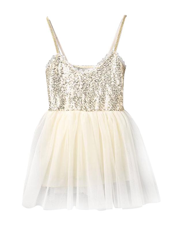 Toddlers Girls Straps Sequins Princess Tutu Party Mini Dress - dianjiang-