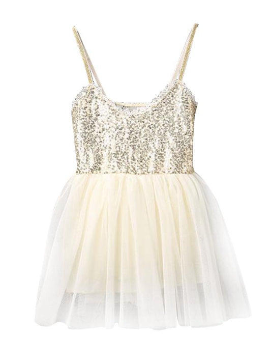 Toddlers Girls Straps Sequins Princess Tutu Party Mini Dress - dianjiang-
