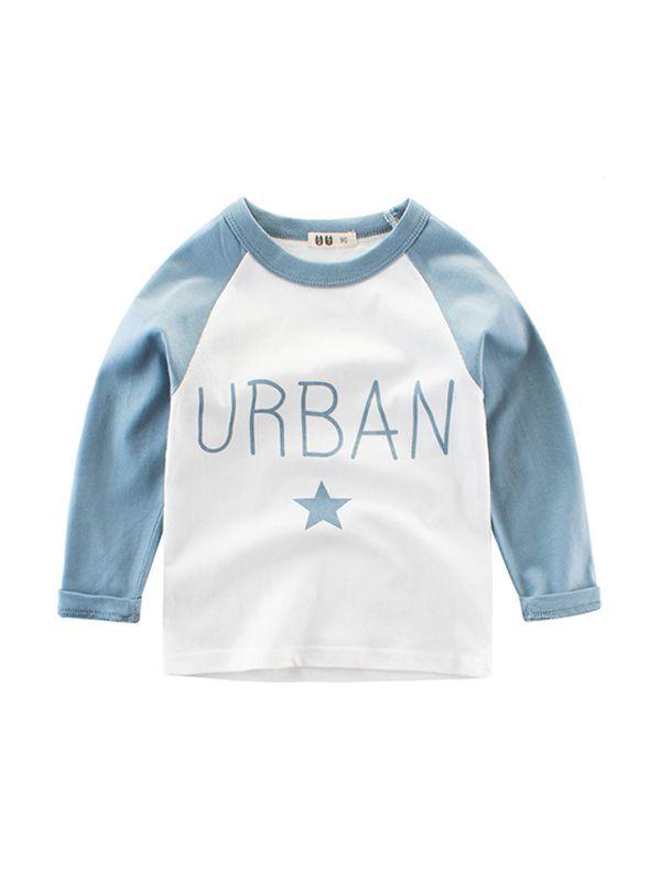 Urban Color Block Cotton Tee Sports Long-sleeve Top - dianjiang-