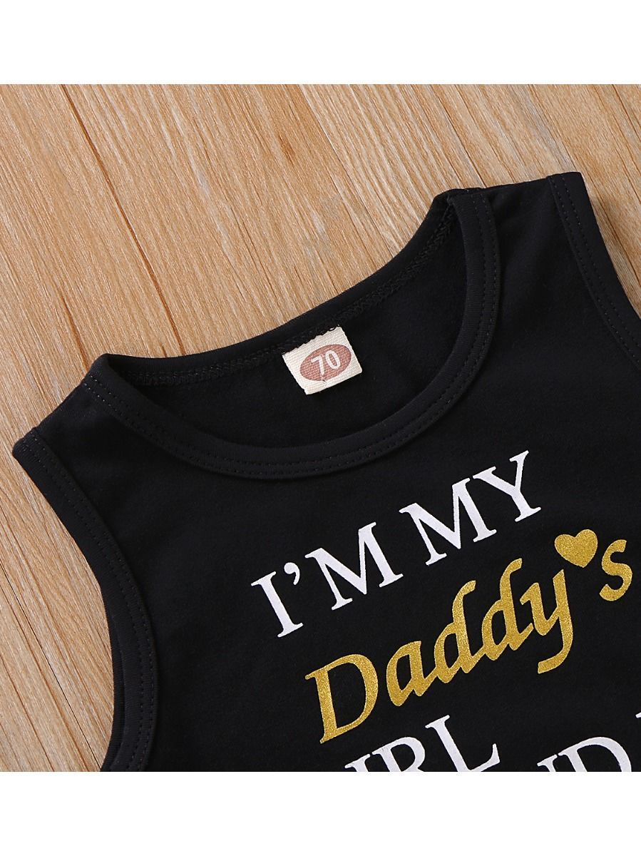 Trendy Baby Toddler Girl Letters Vest + Floral Shorts 2-Piece Clothes Set - dianjiang-