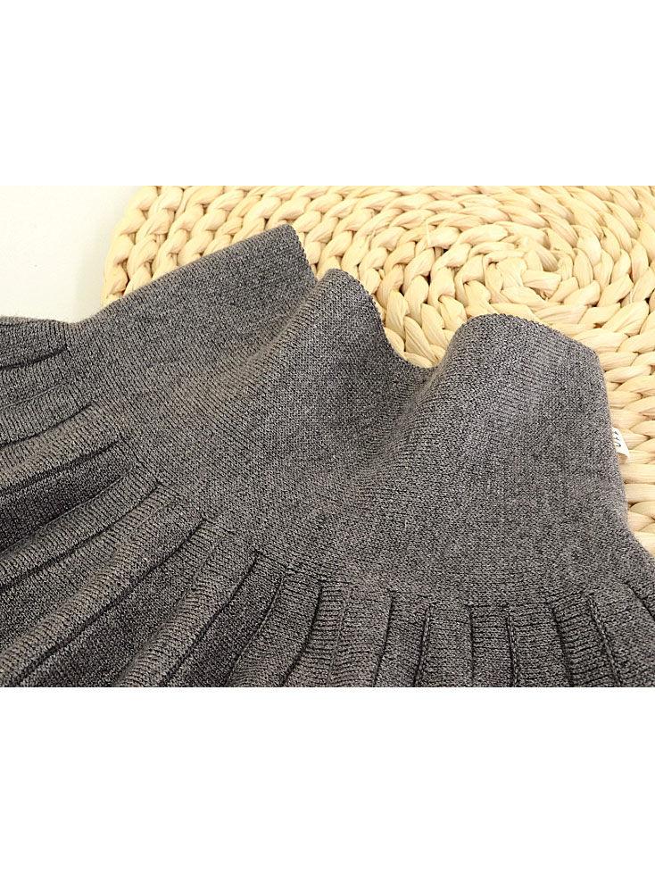 Trendy Little Girl Solid Color Knitted Pleated Skirt - dianjiang-
