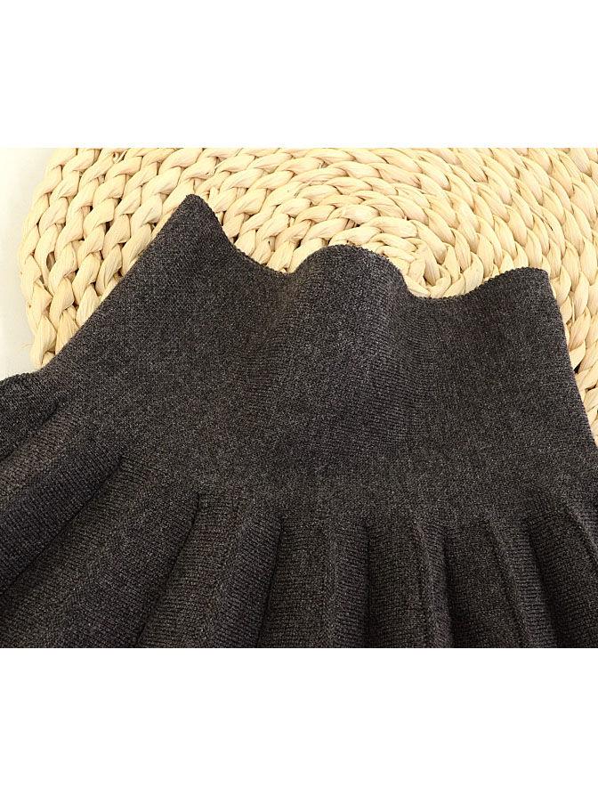 Trendy Little Girl Solid Color Knitted Pleated Skirt - dianjiang-