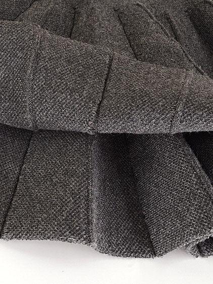 Trendy Little Girl Solid Color Knitted Pleated Skirt - dianjiang-