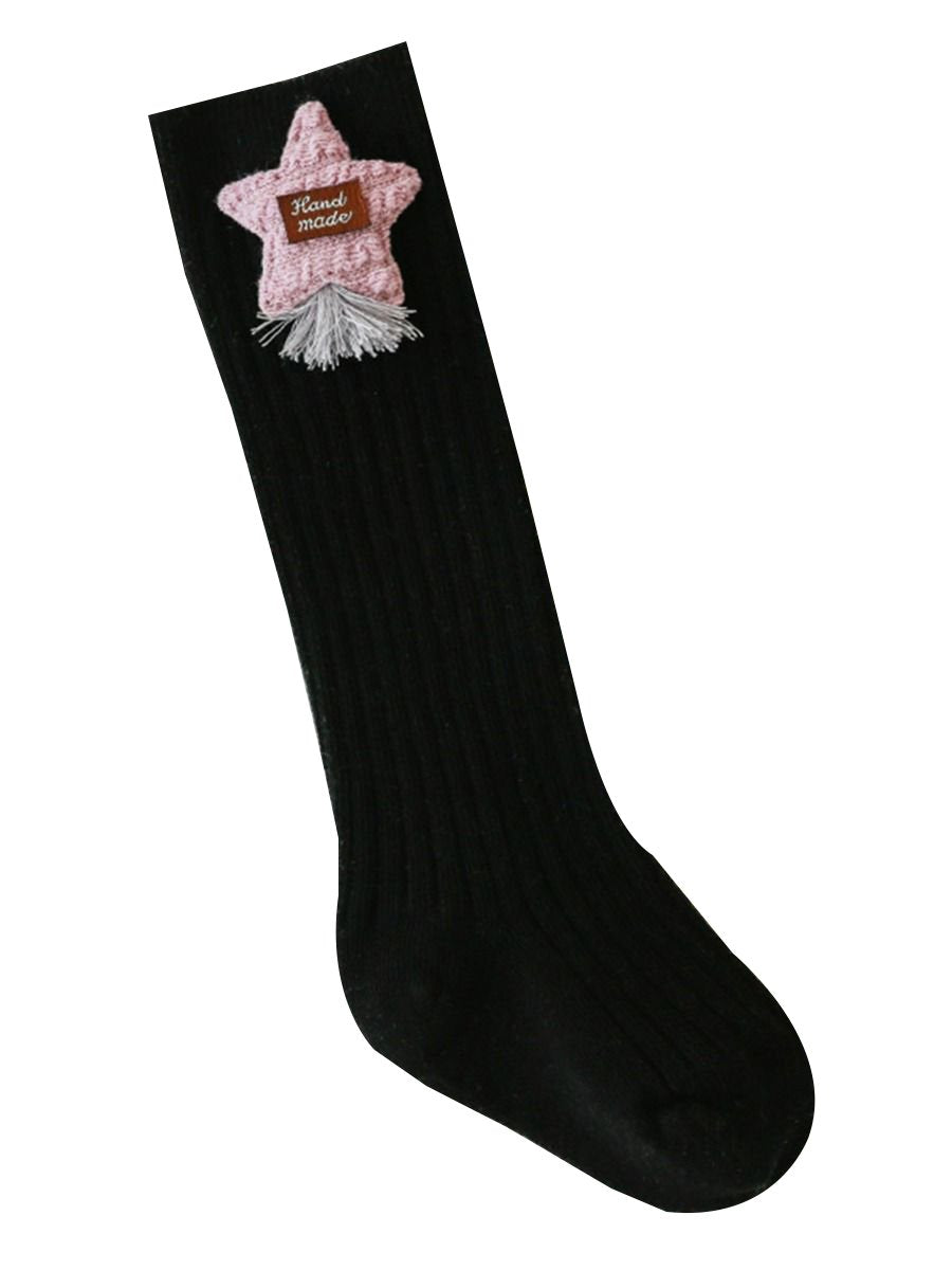 Cute Rabbit/Cat/Strawberry/Flower/Star Trimmed Knee High Warmer Socks Long Stockings - dianjiang-