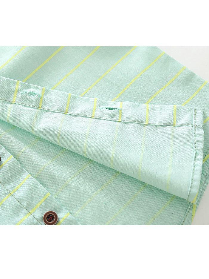 Two-Piece Fashion Toddler Boys Suit Striped Shirt+White Suspender Shorts - dianjiang-