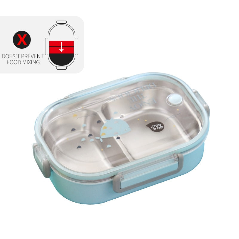 WORTHBUY Japanese Lunch Box With Compartment 304 Stainless Steel Bento Box For Kids School Food Container Leak-proof Food Box - dianjiang-