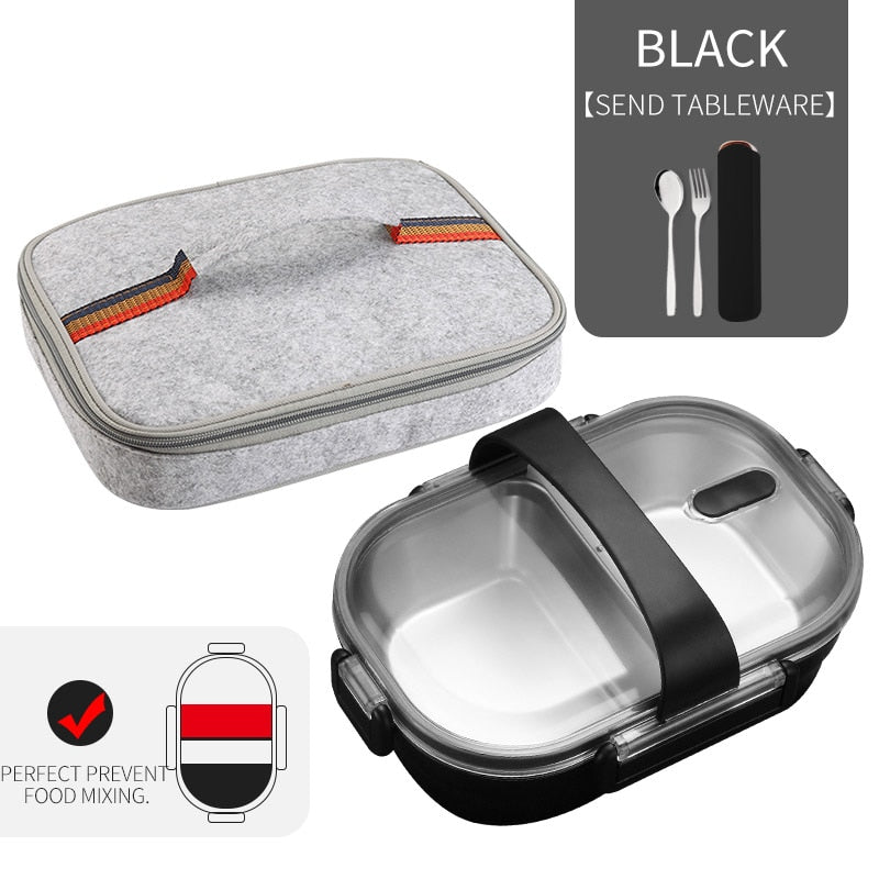 WORTHBUY Japanese Lunch Box With Compartment 304 Stainless Steel Bento Box For Kids School Food Container Leak-proof Food Box - dianjiang-