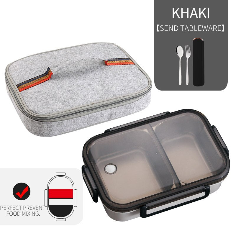 WORTHBUY Japanese Lunch Box With Compartment 304 Stainless Steel Bento Box For Kids School Food Container Leak-proof Food Box - dianjiang-