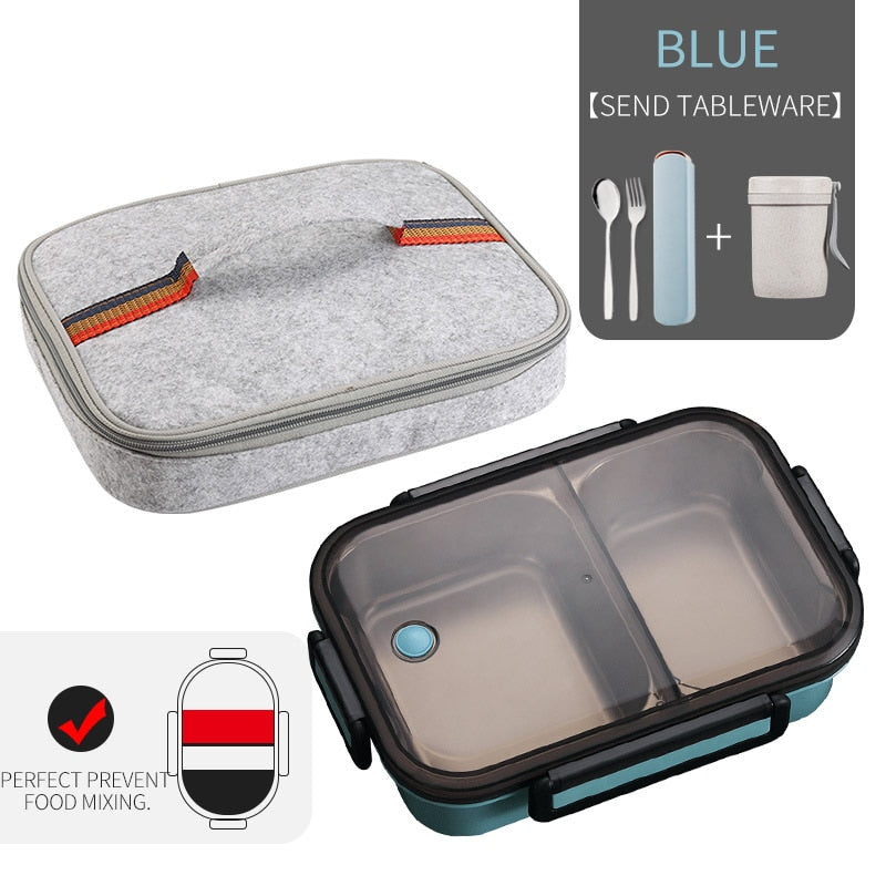 WORTHBUY Japanese Lunch Box With Compartment 304 Stainless Steel Bento Box For Kids School Food Container Leak-proof Food Box - dianjiang-