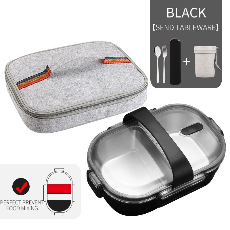 WORTHBUY Japanese Lunch Box With Compartment 304 Stainless Steel Bento Box For Kids School Food Container Leak-proof Food Box - dianjiang-