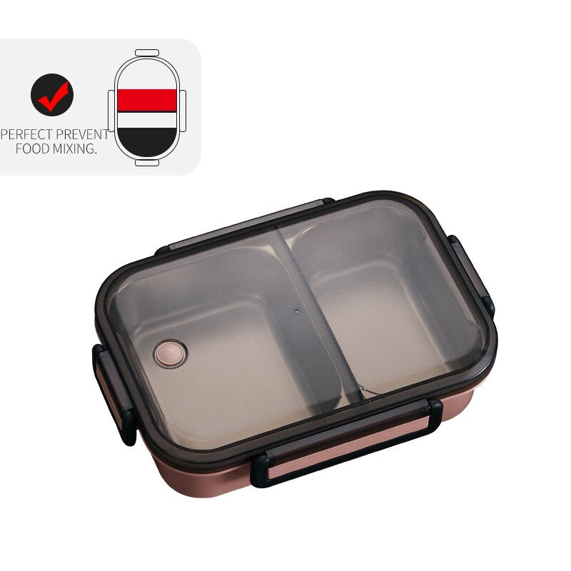 WORTHBUY Japanese Lunch Box With Compartment 304 Stainless Steel Bento Box For Kids School Food Container Leak-proof Food Box - dianjiang-