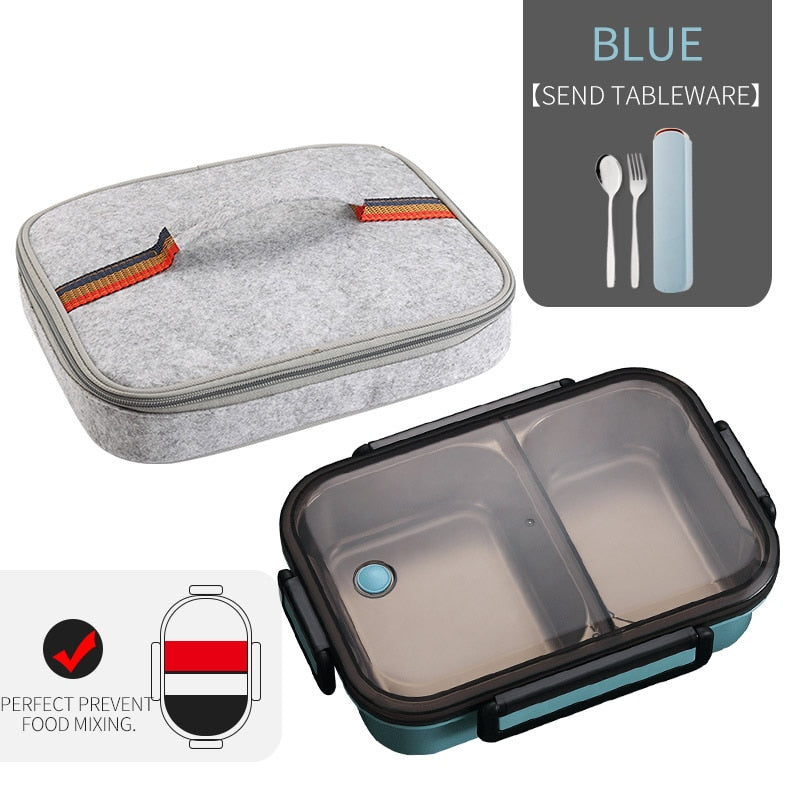 WORTHBUY Japanese Lunch Box With Compartment 304 Stainless Steel Bento Box For Kids School Food Container Leak-proof Food Box - dianjiang-