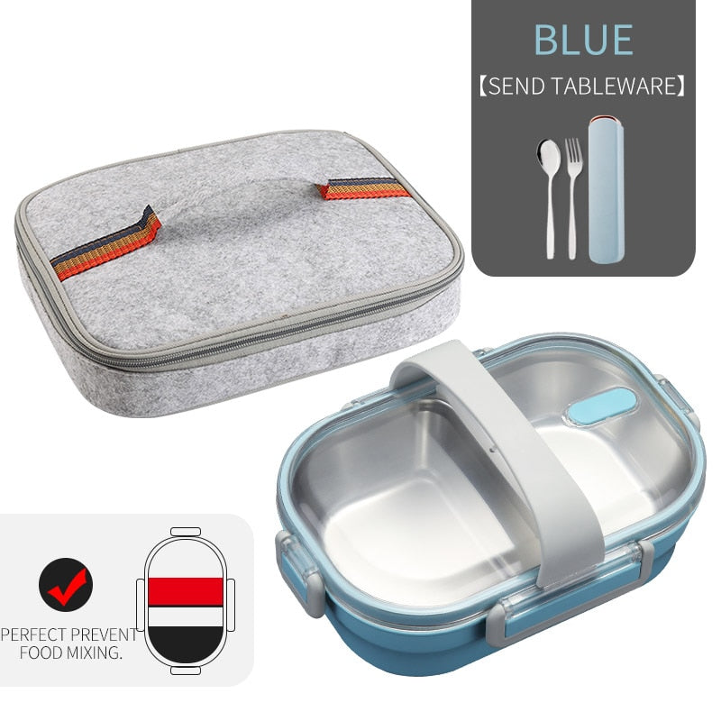 WORTHBUY Japanese Lunch Box With Compartment 304 Stainless Steel Bento Box For Kids School Food Container Leak-proof Food Box - dianjiang-