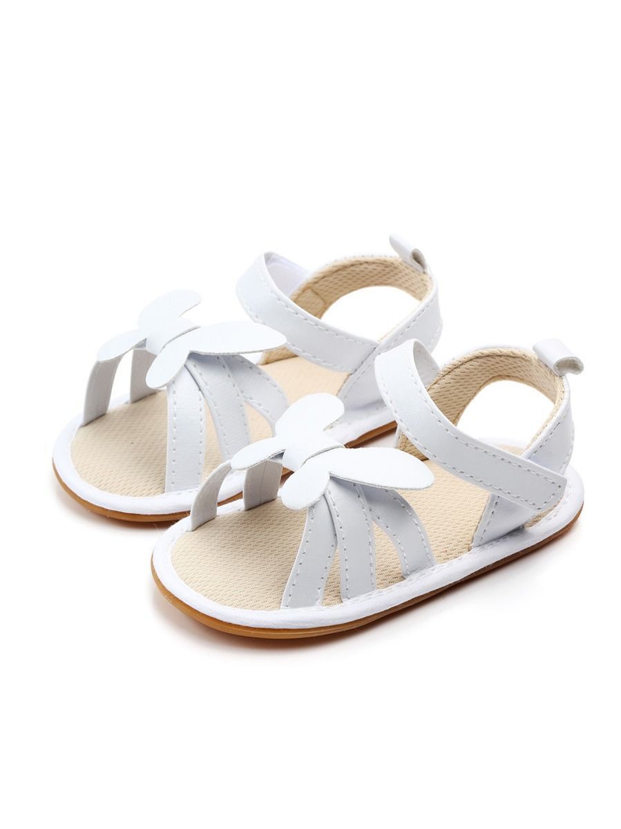 Butterfly Style White First Start Crib Sandals - dianjiang-