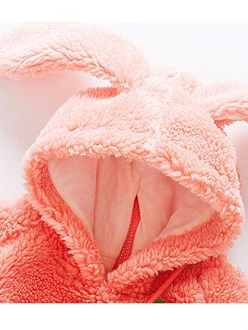 Winter 2-Piece Cute Bunny Style Fleeced Hoodies Matching Mini Bag - dianjiang-