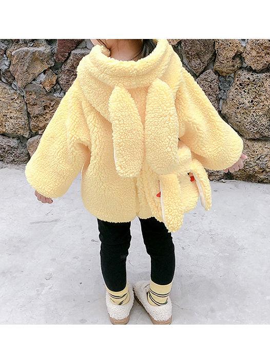 Winter 2-Piece Cute Bunny Style Fleeced Hoodies Matching Mini Bag - dianjiang-