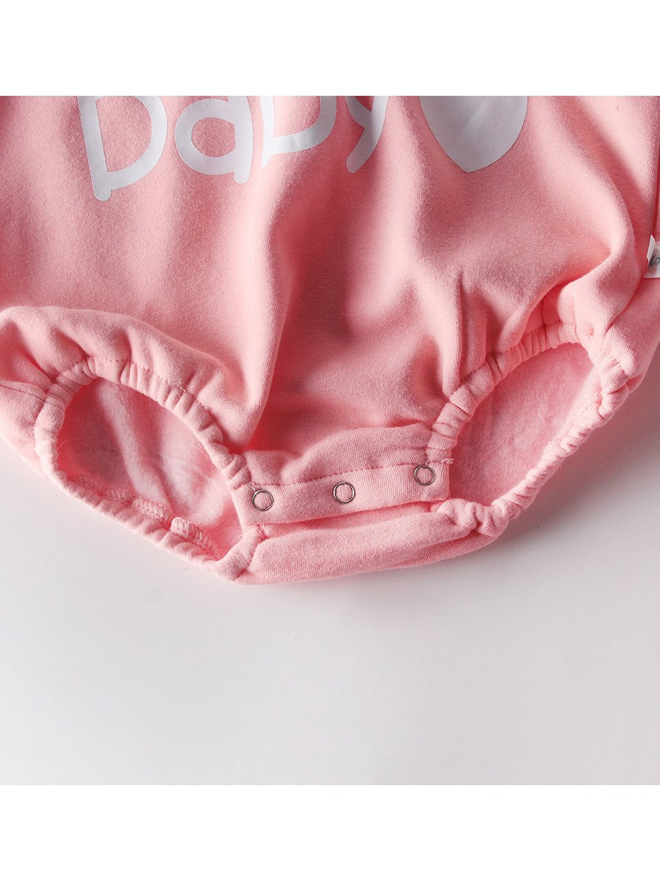 Winter Lovely Baby Big Bow Fleece-lined Hooded Onesie - dianjiang-