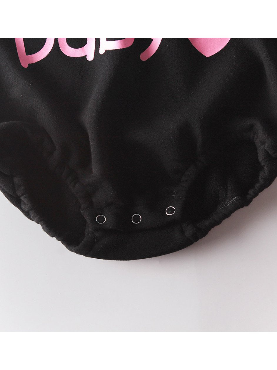 Winter Lovely Baby Big Bow Fleece-lined Hooded Onesie - dianjiang-