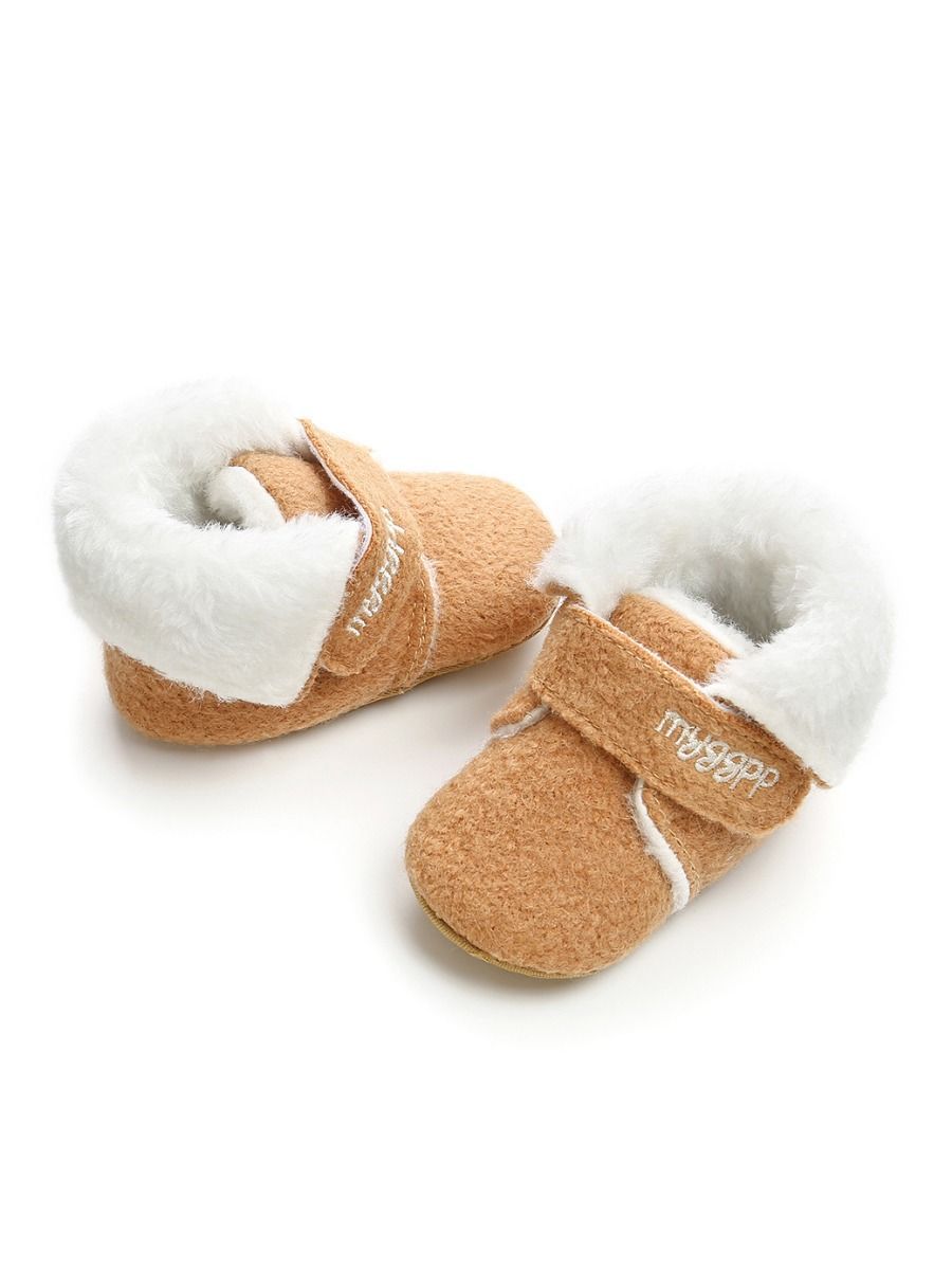Winter Baby Fleece Lining Velcro Boots - dianjiang-