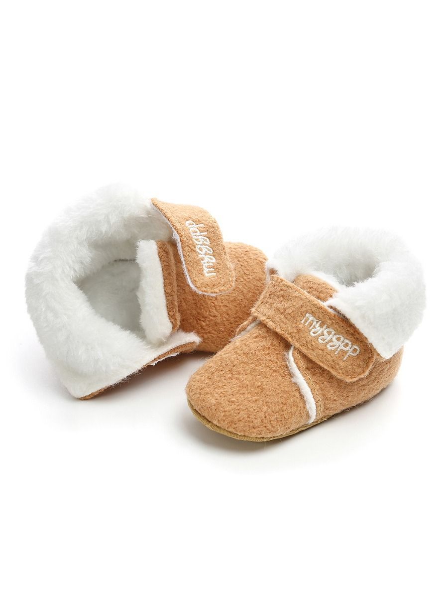 Winter Baby Fleece Lining Velcro Boots - dianjiang-