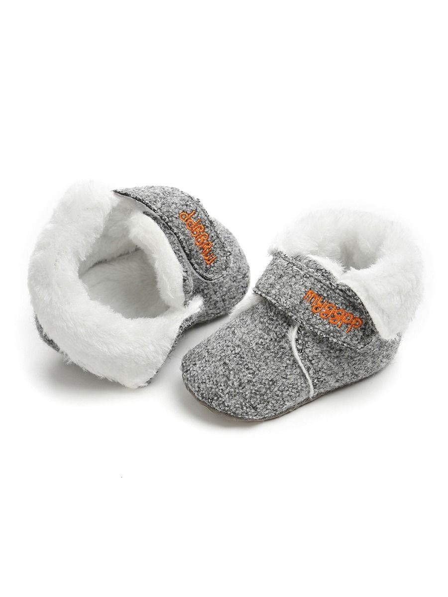 Winter Baby Fleece Lining Velcro Boots - dianjiang-