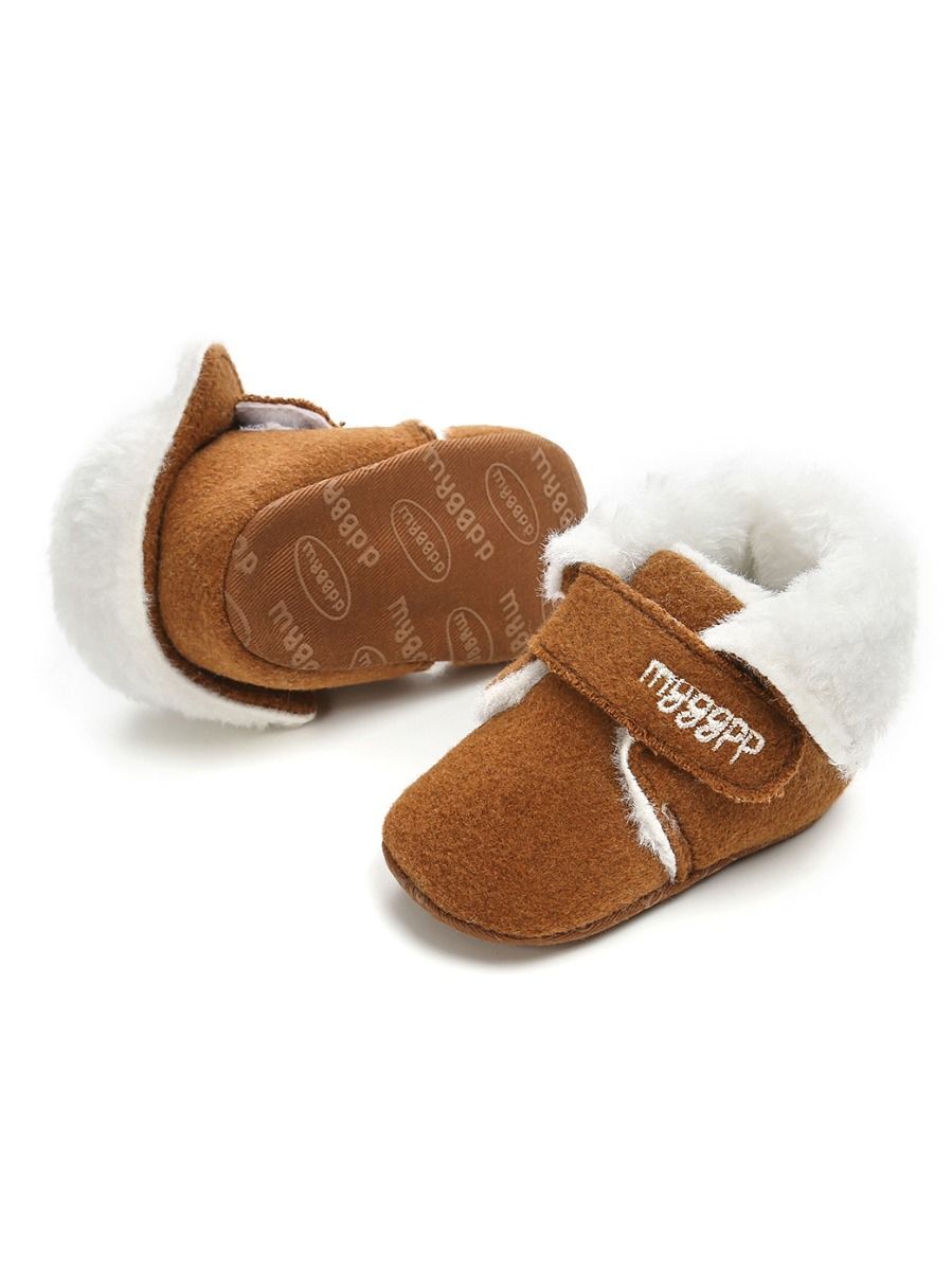 Winter Baby Fleece Lining Velcro Boots - dianjiang-