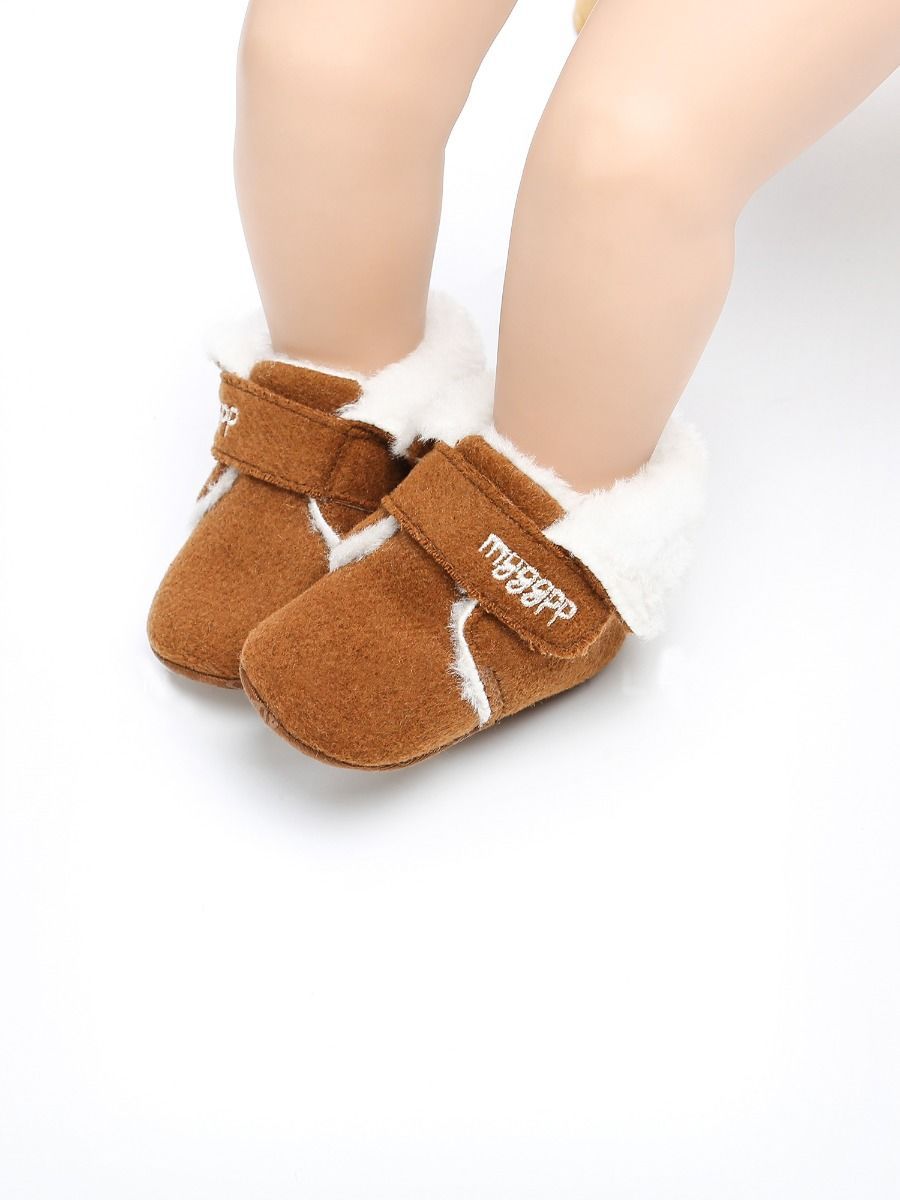Winter Baby Fleece Lining Velcro Boots - dianjiang-
