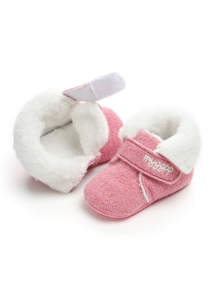 Winter Baby Fleece Lining Velcro Boots - dianjiang-