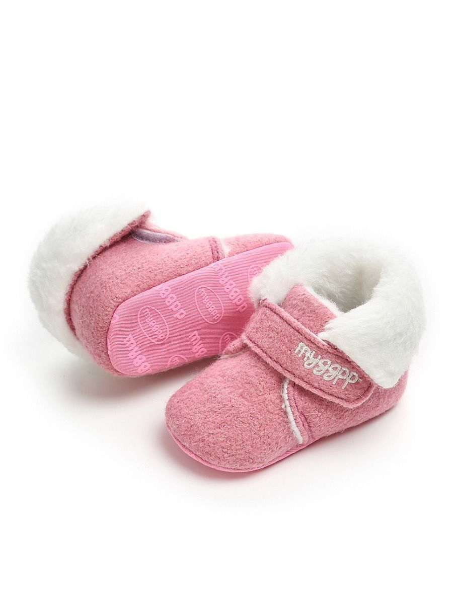 Winter Baby Fleece Lining Velcro Boots - dianjiang-