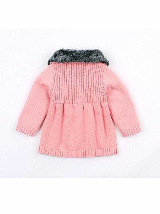 Winter Infant Baby Fur Collar Knitted Coat - dianjiang-