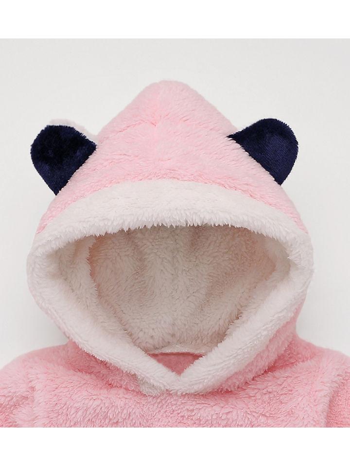 Winter Cute Infant Baby Panada Style Fleece-lining Hoodie 3-Color - dianjiang-