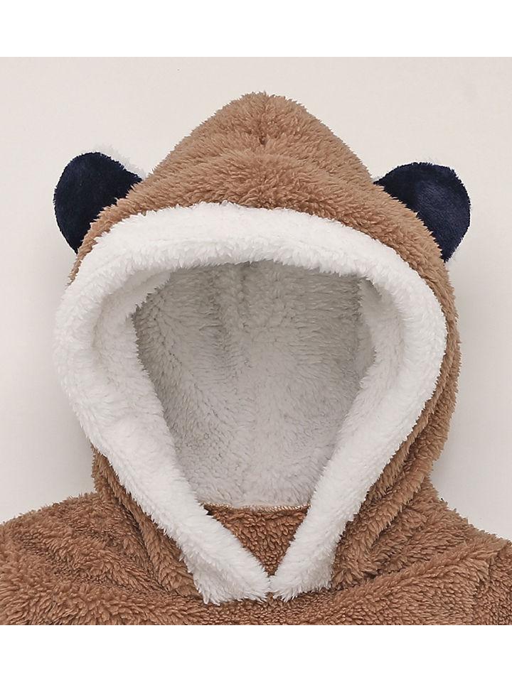 Winter Cute Infant Baby Panada Style Fleece-lining Hoodie 3-Color - dianjiang-