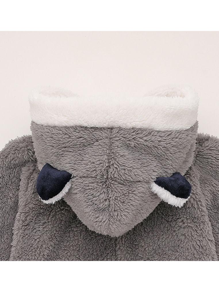 Winter Cute Infant Baby Panada Style Fleece-lining Hoodie 3-Color - dianjiang-